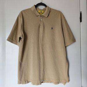 Vintage Duck Head beige cotton hipster normcore basic men's polo with a logo